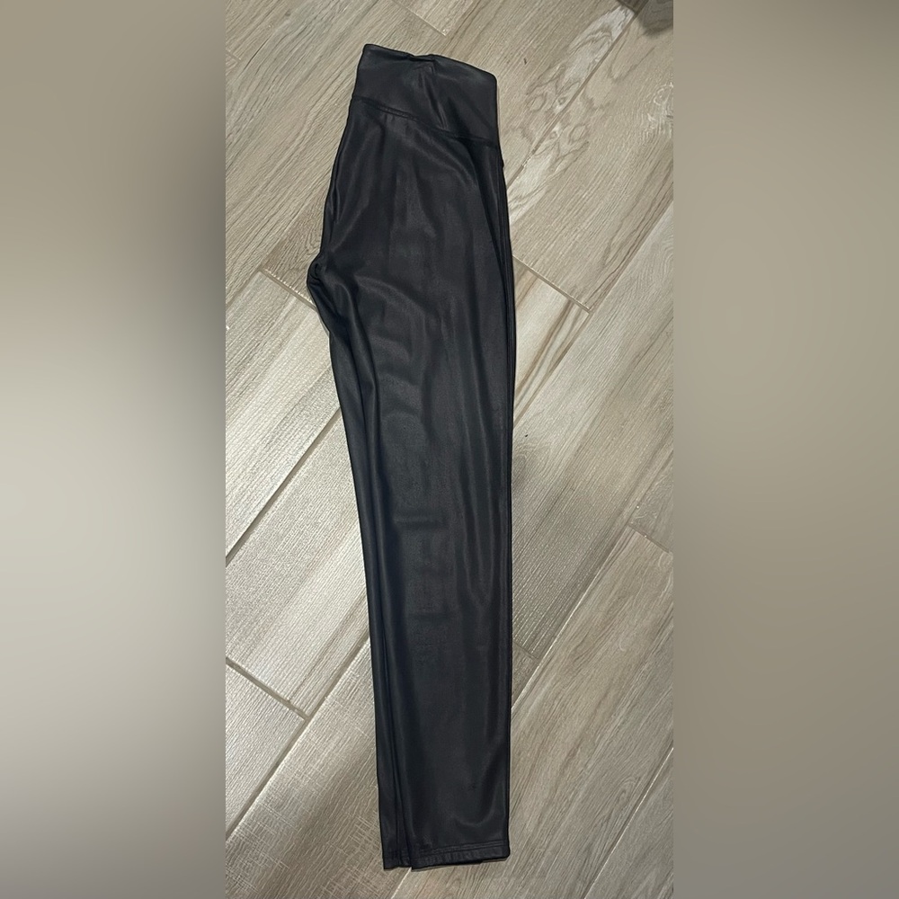 Time and Tru Black Faux Leather Leggings